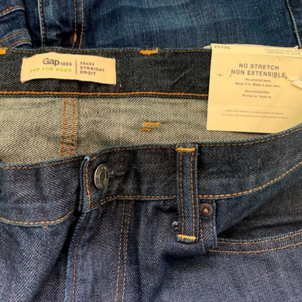 NWT Men's Gap for Good Dark Wash Jeans 36 X 34